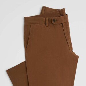 Spier & Mackay Brown Garment Dyed Chino Size 28x32 Extra Slim